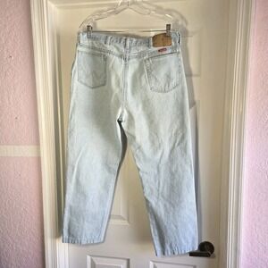 Vintage Wrangler Jeans Light Wash Denim Made In USA Size 34/27  Tag 36/30 Cowboy